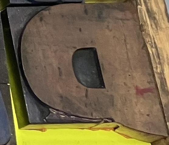 Broken wood type from penland collection