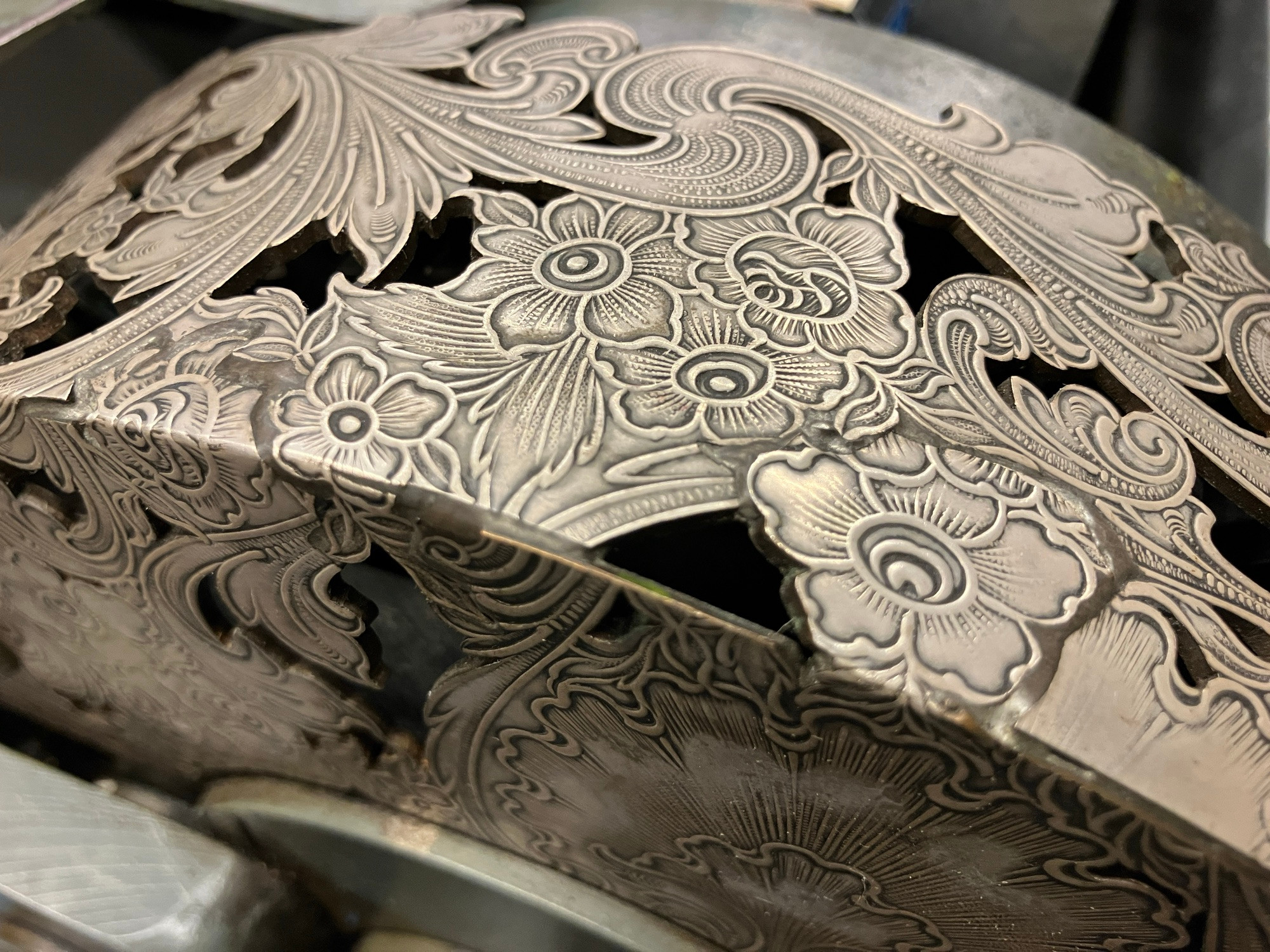 Metal type work from Penland's Vandercook press