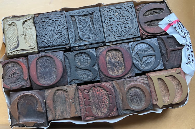 Capital letters from Visconti personal collection